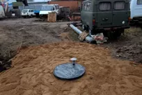 Монтаж станции Евродиамант 3 с принудительным выбросом