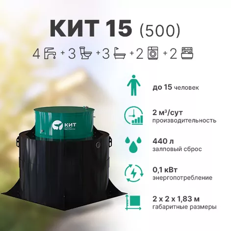 Станция биологической очистки КИТ 15 (К-15-500) в Переславле-Залесском