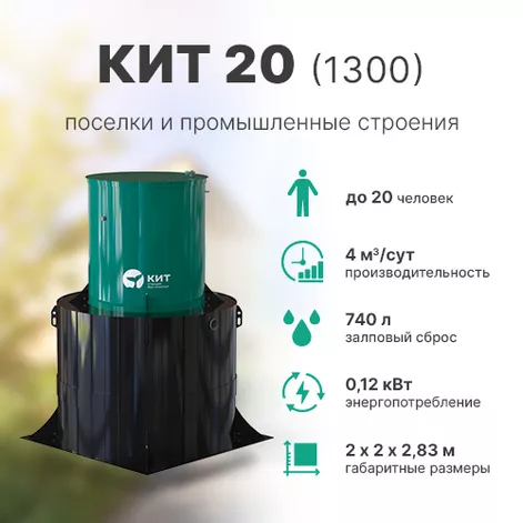 Станция биологической очистки КИТ 20 (К-20-1300) в Переславле-Залесском